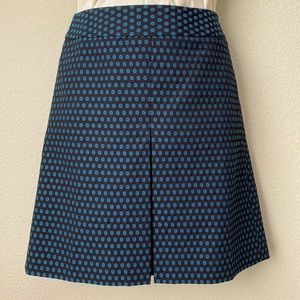 Women’s Petite Loft Black and Teal Straight Shirt